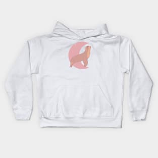 Sea Lion Crescent - Rose Kids Hoodie